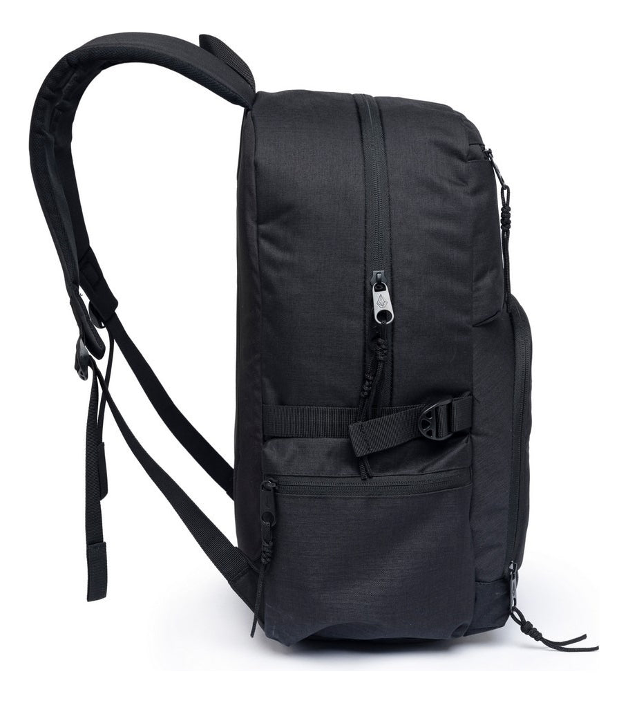 Mochila Bolsa Universitária Reforçada Notebook Viagem Desenho Do Tecido Preto