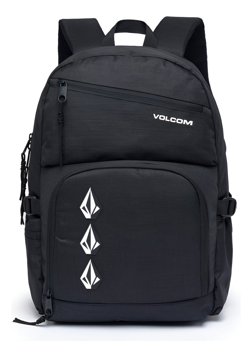 Mochila Bolsa Universitária Reforçada Notebook Viagem Desenho Do Tecido Preto