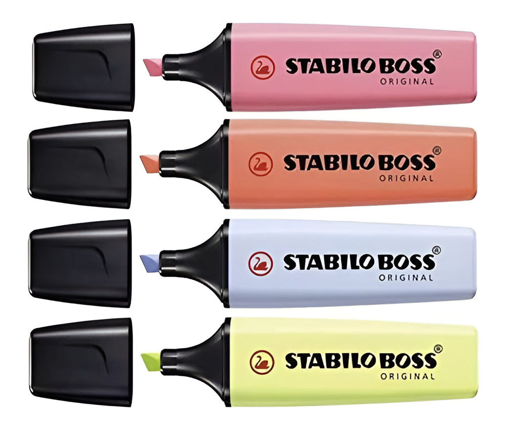 Marca Texto Stabilo Boss 4 Cores Pastel