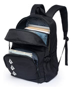 Mochila Bolsa Universitária Reforçada Notebook Viagem Desenho Do Tecido Preto