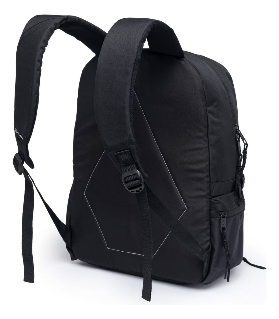 Mochila Bolsa Universitária Reforçada Notebook Viagem Desenho Do Tecido Preto