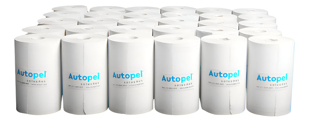 Autopel Caixa 30 Unidades Bobinas 80x40 40 metros Térmica Branco 44 g