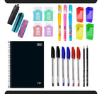 Kit Material Escolar Faculdade 13 Itens Papelaria Estudo